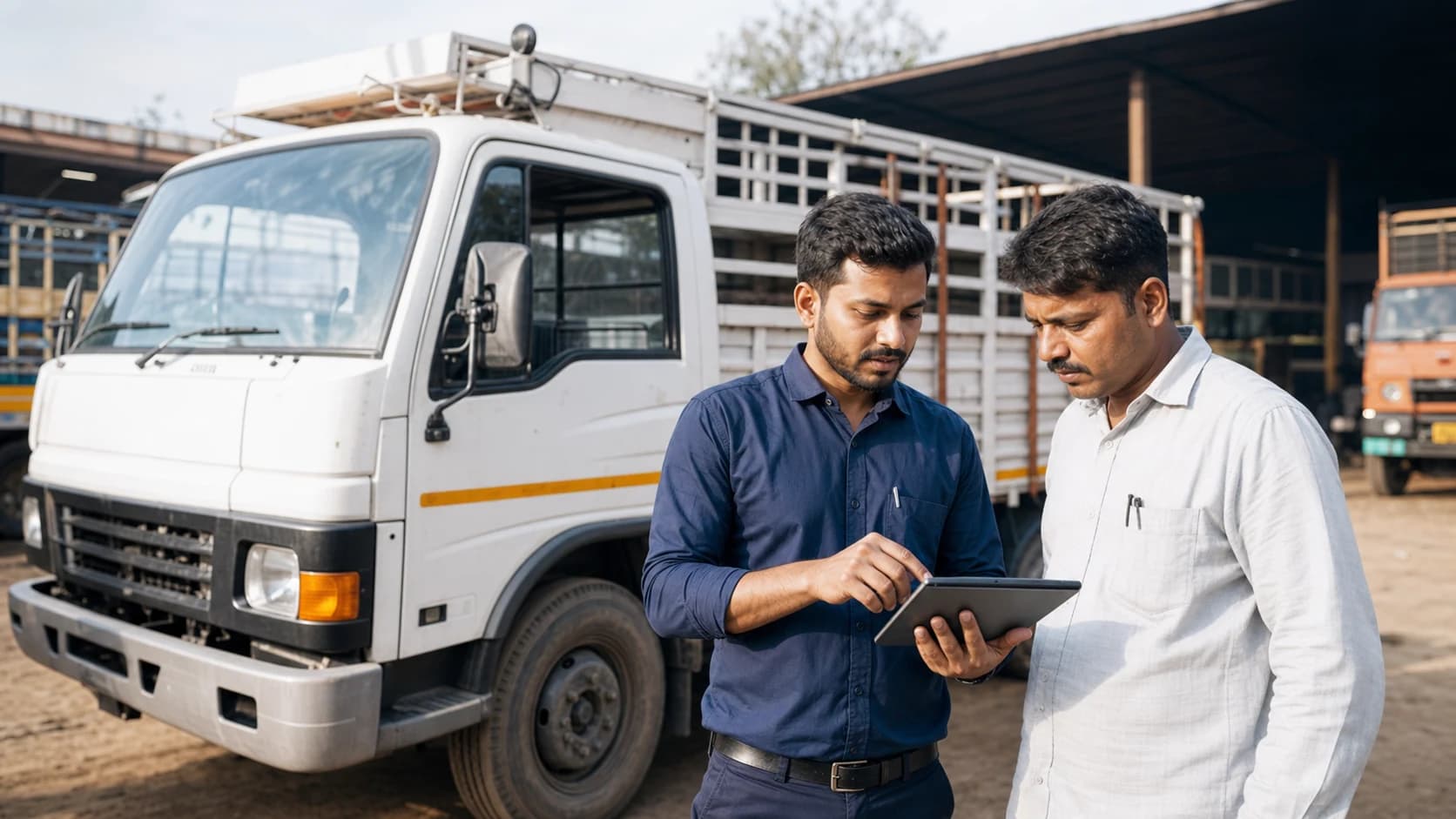 Route Tech team supporting a commercial fleet owner in Bihar